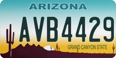 AZ license plate AVB4429