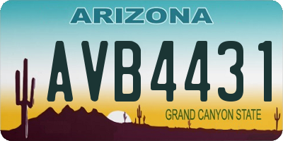 AZ license plate AVB4431