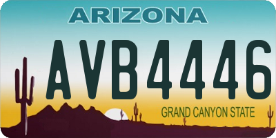 AZ license plate AVB4446