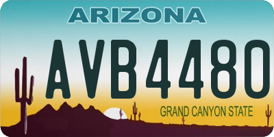 AZ license plate AVB4480