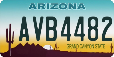 AZ license plate AVB4482