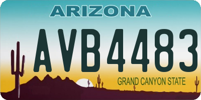 AZ license plate AVB4483