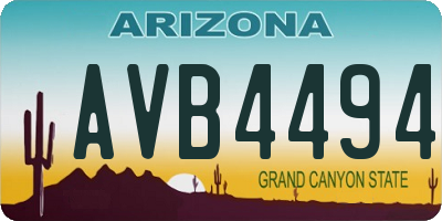 AZ license plate AVB4494