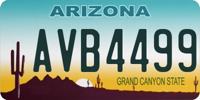 AZ license plate AVB4499