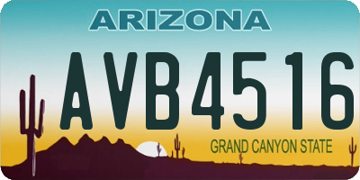 AZ license plate AVB4516