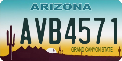 AZ license plate AVB4571