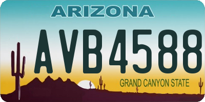 AZ license plate AVB4588