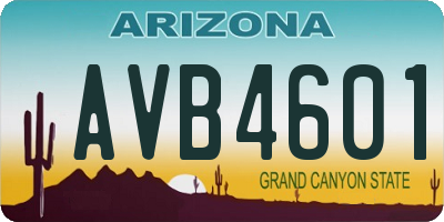 AZ license plate AVB4601