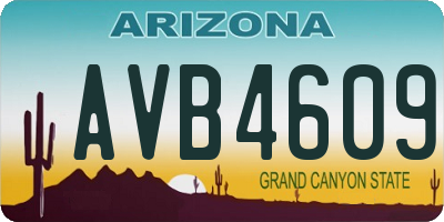 AZ license plate AVB4609