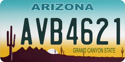 AZ license plate AVB4621