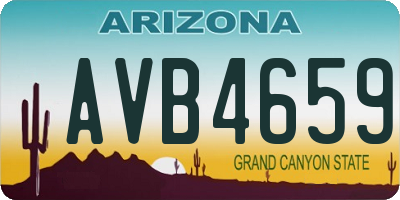 AZ license plate AVB4659