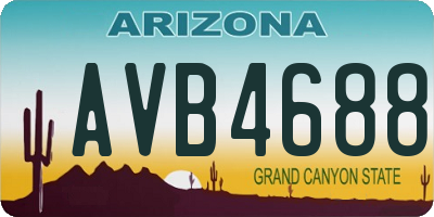 AZ license plate AVB4688