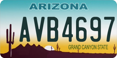 AZ license plate AVB4697