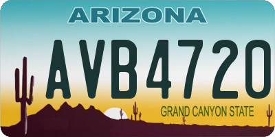 AZ license plate AVB4720
