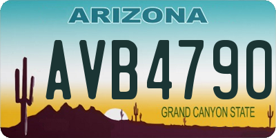 AZ license plate AVB4790