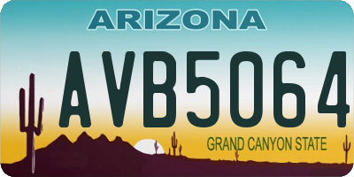 AZ license plate AVB5064