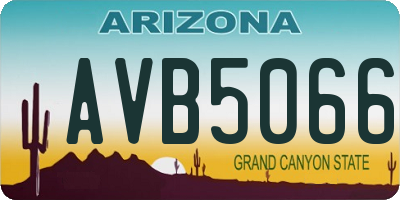 AZ license plate AVB5066