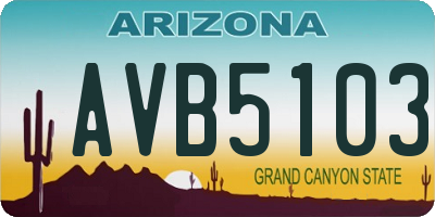 AZ license plate AVB5103