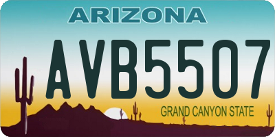 AZ license plate AVB5507
