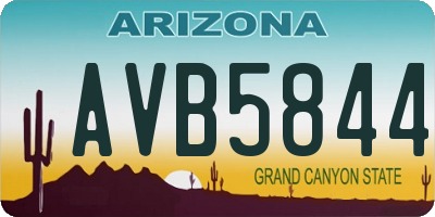 AZ license plate AVB5844