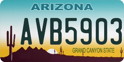 AZ license plate AVB5903