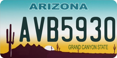 AZ license plate AVB5930