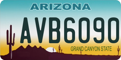 AZ license plate AVB6090