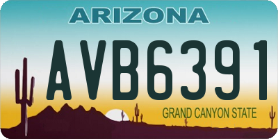 AZ license plate AVB6391
