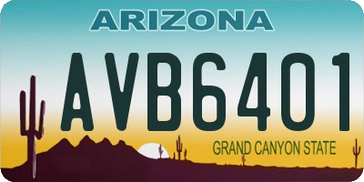 AZ license plate AVB6401