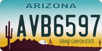 AZ license plate AVB6597