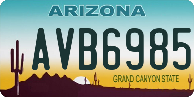 AZ license plate AVB6985