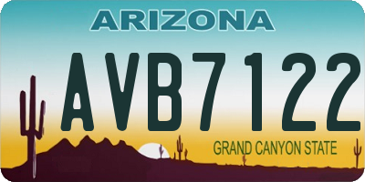 AZ license plate AVB7122