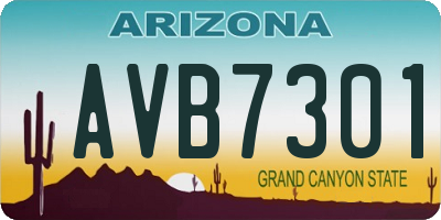 AZ license plate AVB7301