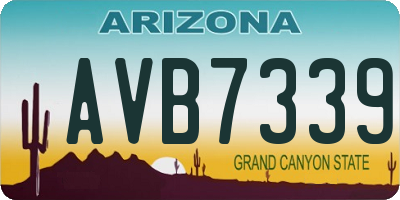 AZ license plate AVB7339