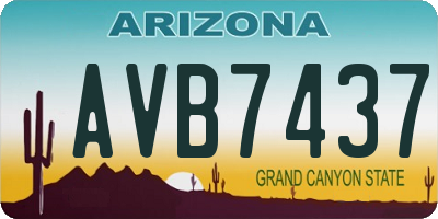 AZ license plate AVB7437