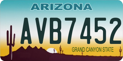 AZ license plate AVB7452