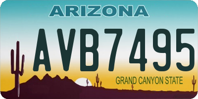 AZ license plate AVB7495