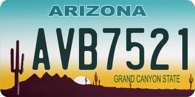 AZ license plate AVB7521