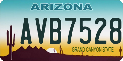 AZ license plate AVB7528