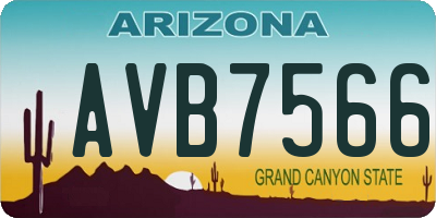 AZ license plate AVB7566