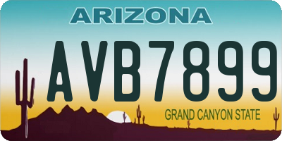 AZ license plate AVB7899