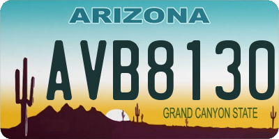 AZ license plate AVB8130
