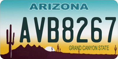 AZ license plate AVB8267