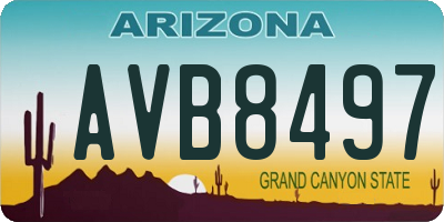 AZ license plate AVB8497