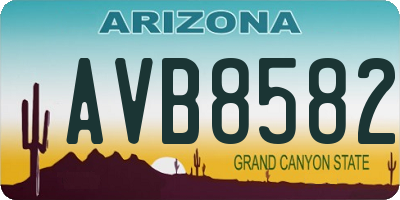 AZ license plate AVB8582