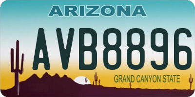 AZ license plate AVB8896