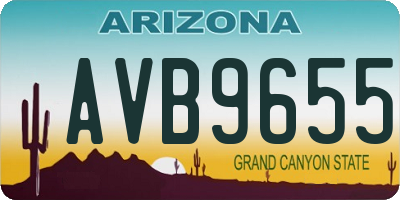 AZ license plate AVB9655