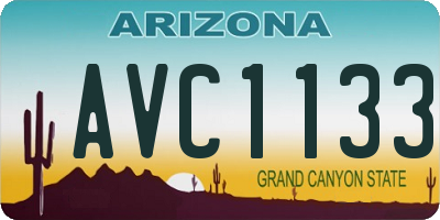 AZ license plate AVC1133