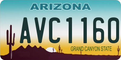 AZ license plate AVC1160