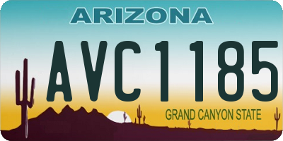 AZ license plate AVC1185